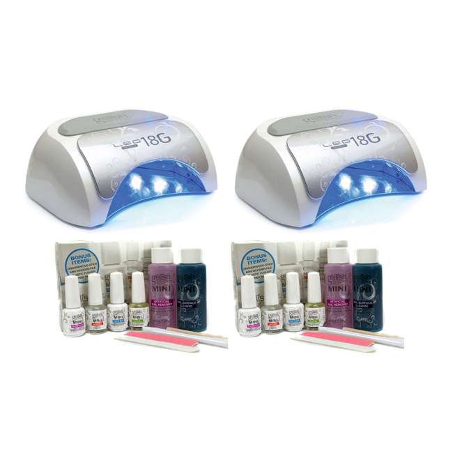 Gelish Led Lamp Light Gel Nail Polish Starter Kit 2 Pack