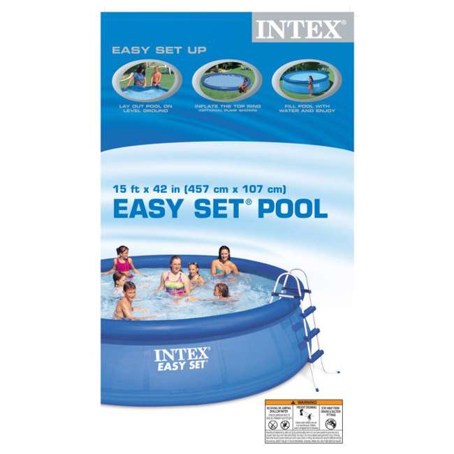 Intex 15' x 42" Easy Set Pool Kit with GFCI & 1000 GPH