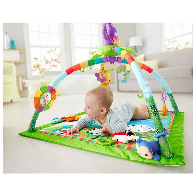 FisherPrice Rainforest Music and Lights Deluxe Gym Baby Activity Play
