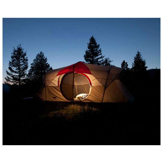 Coleman WeatherMaster 10 Person Family Camping Tent w/ BuiltIn Light