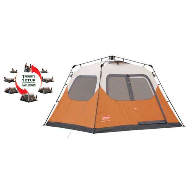 Coleman Camping Waterproof 6 Person Instant Tent + Sportcat Catalytic