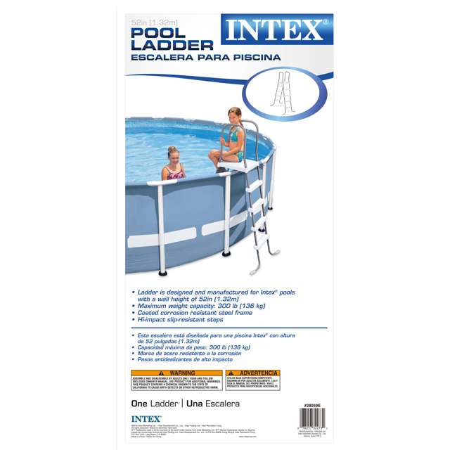 Intex Pool Ladder for 52Inch Above Ground Pools 28059E