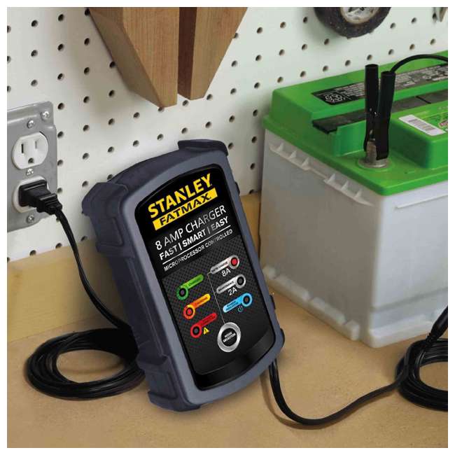 Stanley Fatmax BC8S 8Amp Battery Charger and Maintainer (Refurbished