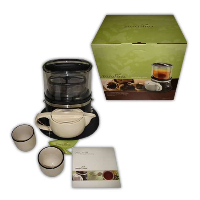 Zarafina Tea Maker Suite with Ceramic Tea Pots, Cups, and Serving Tray