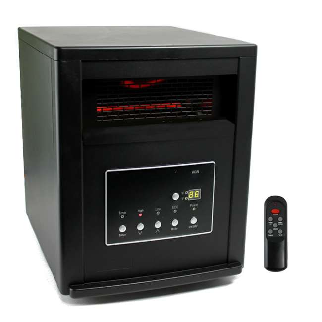 LifeSmart 1500W Infrared Quartz Heater (Black) LS4P1500HOM
