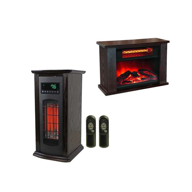 Lifesmart Lifepro 1500 Sqft Infrared Heater W Mini Fireplace