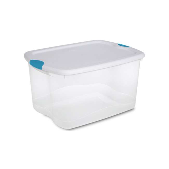 Sterilite 66Quart SeeThrough Storage Tote Box with Latching Lid, Set