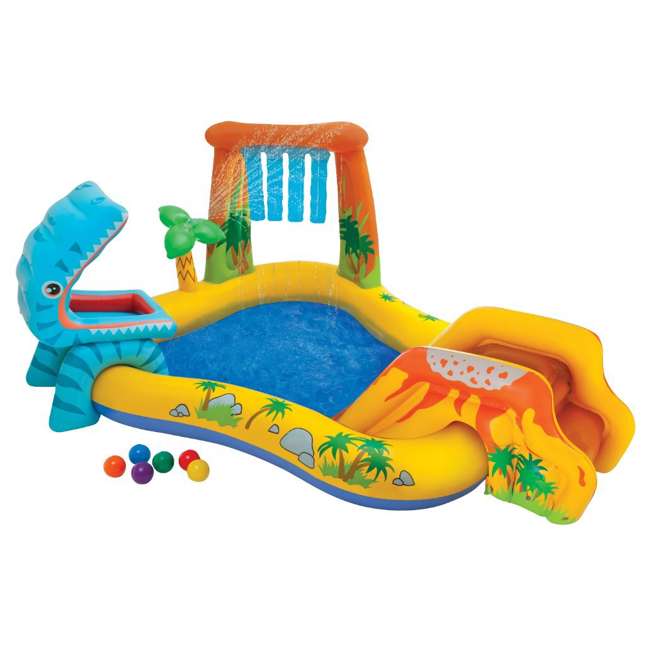 Intex Dinosaur Play Center Inflatable Kiddie Pool 57444EP
