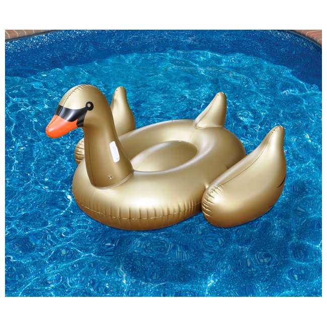 gold inflatable swan