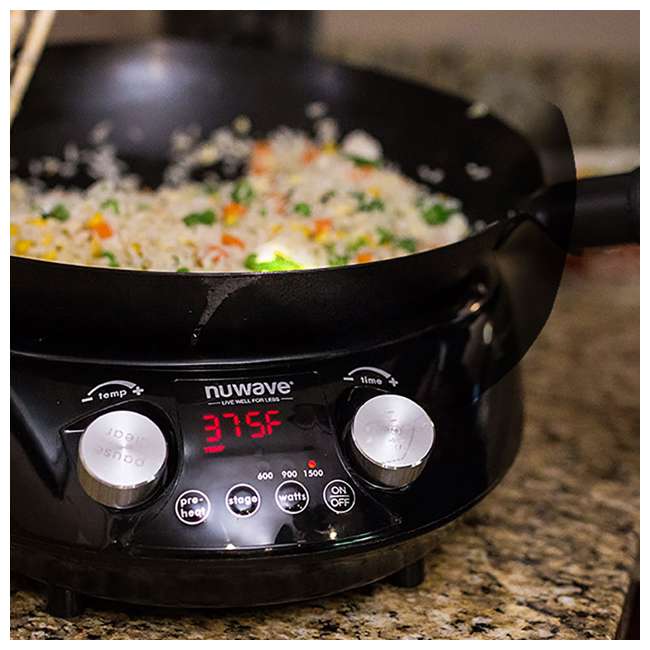 NuWave Mosaic Induction Nonstick Wok with Glass Lid NW30801