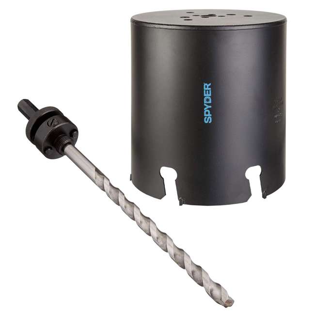 Spyder 6 Inch Carbide Tipped Deep Cut Hole Saw + TCT Carbide Pilot