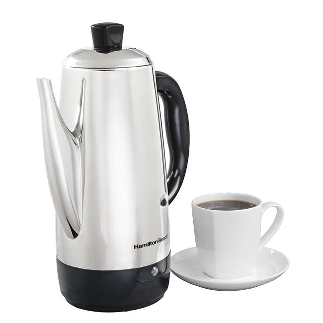 Hamilton Beach 40616 Stainless Steel 12 Cup Electric Countertop Percolator