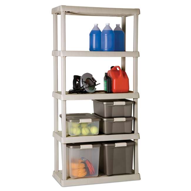 2 Sterilite 01558501 Heavy Duty 5Shelf Shelving Ventilated Upright