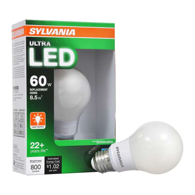 Sylvania Ultra 60W 3500K Dimmable Bright White LED Light Bulb SYL79684