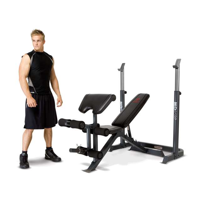 Marcy Standard Classic Multipurpose Home Gym Workout Weight Bench MD859P