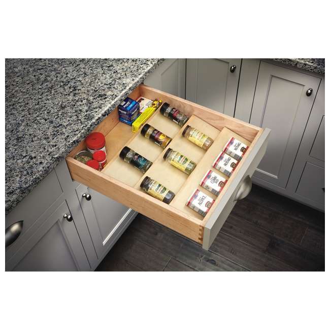 Rev A Shelf 18 Inch Wood Spice Drawer Insert Natural Maple 4sdi 18
