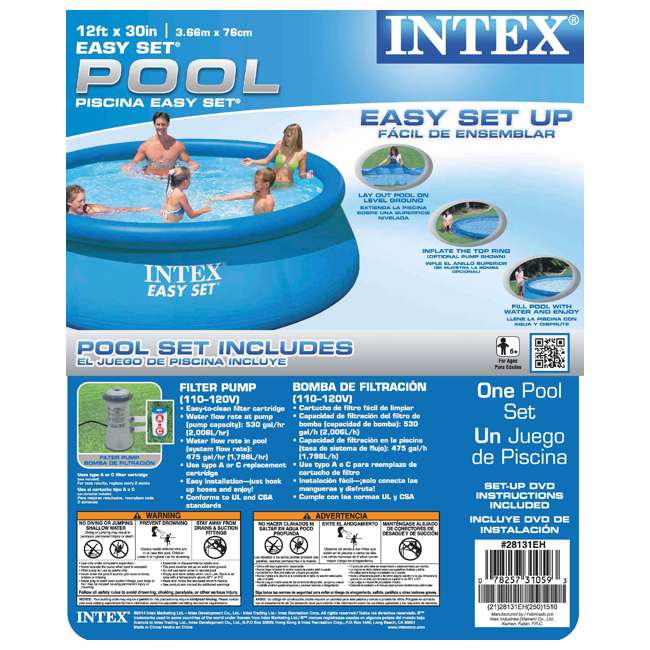 Intex 12' x 30" Easy Set Swimming Pool & Filter Pump 28131EH