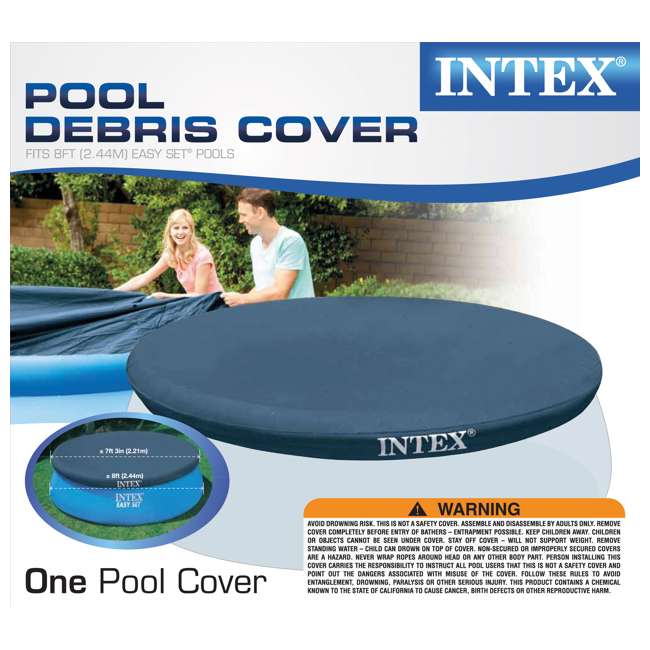 INTEX 8Foot Easy Set Swimming Pool Cover 28020E