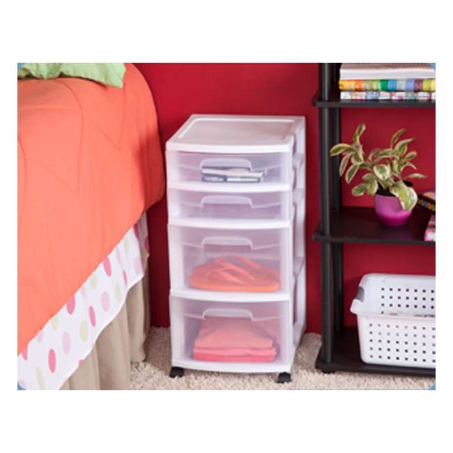 Sterilite 4 Drawer Storage Cart 2 Pack 28228002