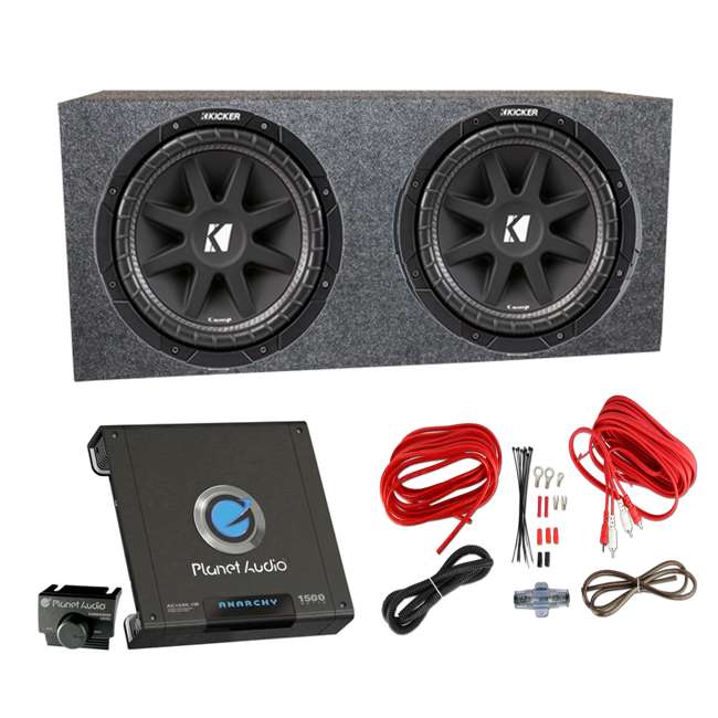 Kicker 10C154 1000W 15-Inch Subwoofers with Sealed Box Enclosure with