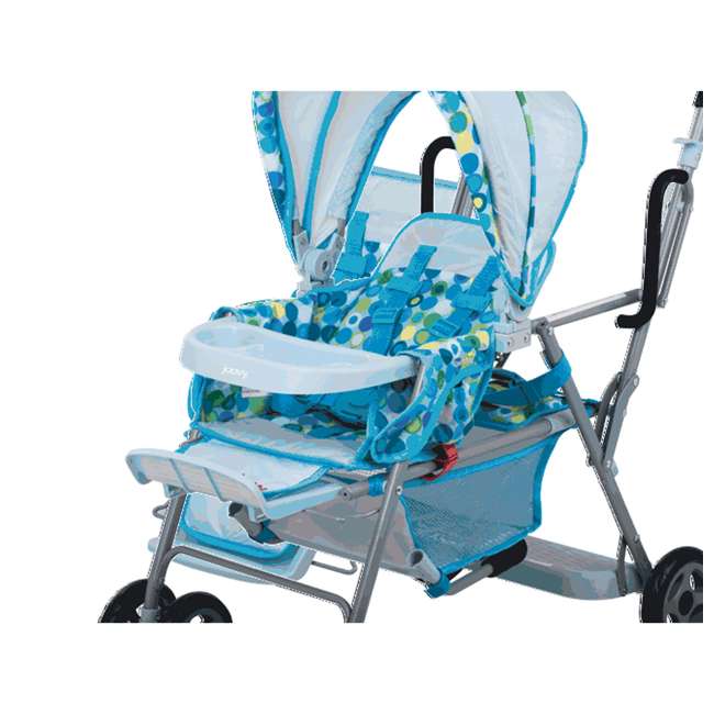 Joovy Toy Doll Caboose Pretend Play Stroller & Car Seat, Blue Dot : JVY