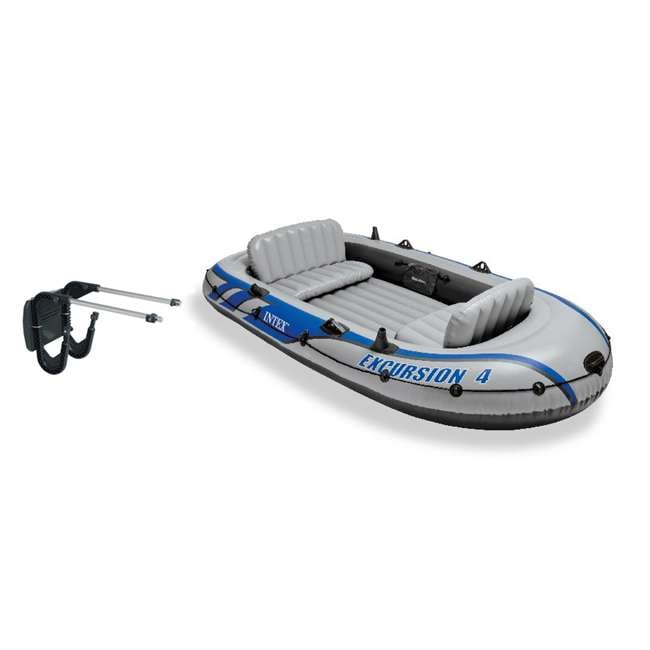 Intex Excursion 4 Inflatable Boat Set Motor Mount Kit 68324ep
