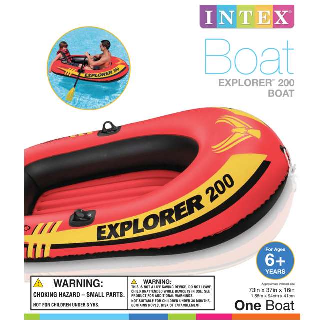 Intex Explorer 200 Inflatable 2Person Raft Boat 58330EP