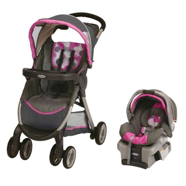 Graco FastAction LX Folding Stroller & Car Seat Travel