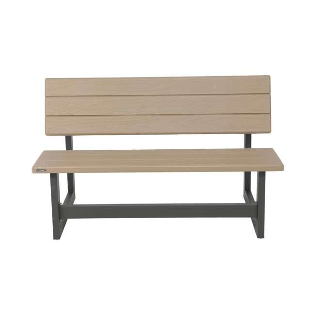 Lifetime Convertible Patio Bench To Table Heather Beige 60157