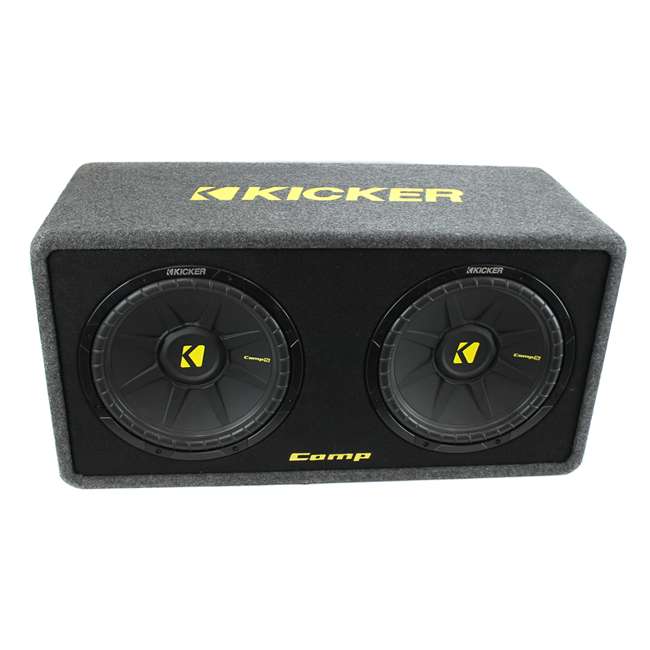 Kicker 10Inch 1200Watt Dual Loaded Subwoofer Enclosure 40DCWS102