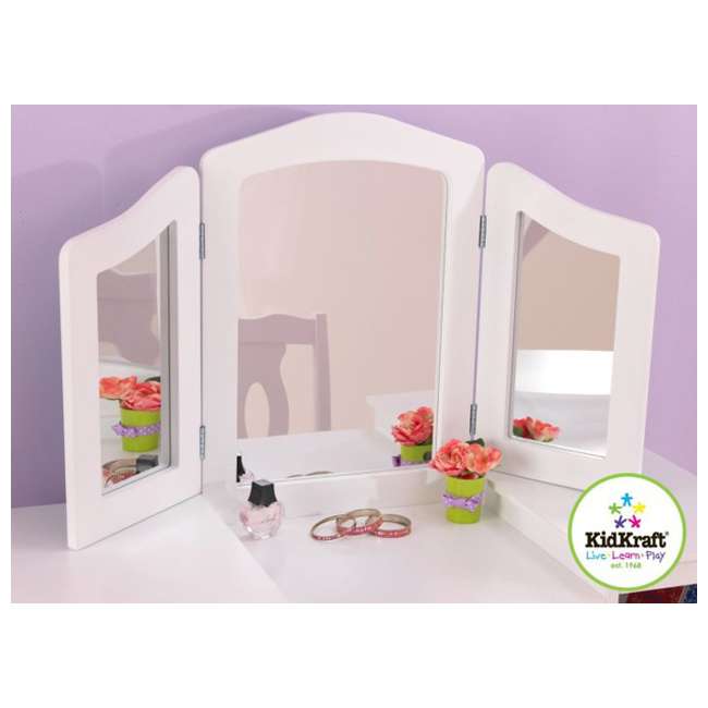 KidKraft Deluxe Vanity & Chair Set White 13018