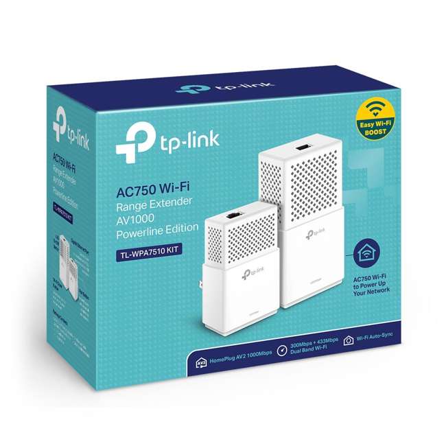 TP Link AV1000 Gigabit Powerline Ac AC750 Wi Fi Extender Kit TPL TL
