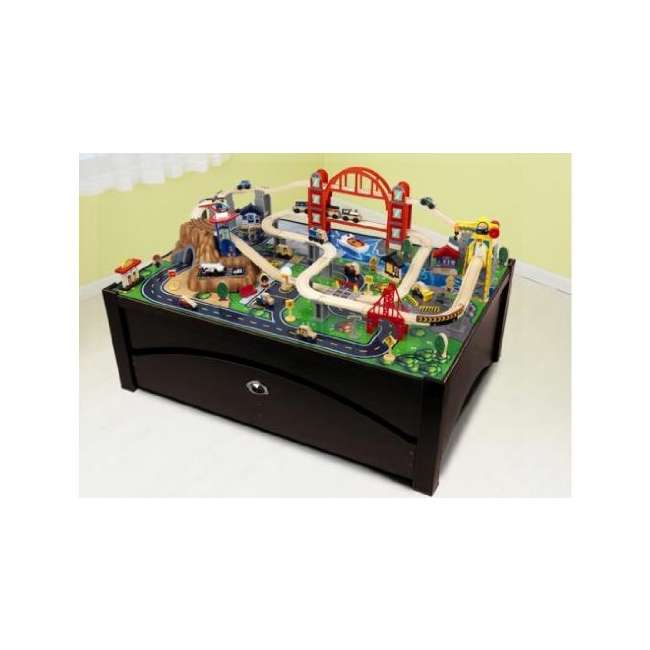 kidkraft wooden train table