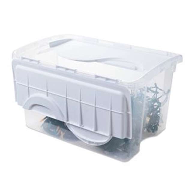 clear tote with hinged lid