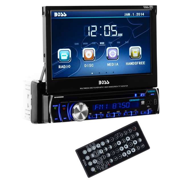 Boss 7" Touch Screen DVD/MP3 Player with USB/SD Bluetooth BV9986B