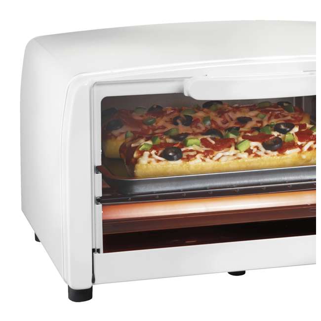 Proctor Silex 4Slice Toaster Oven Broiler, White 31116R
