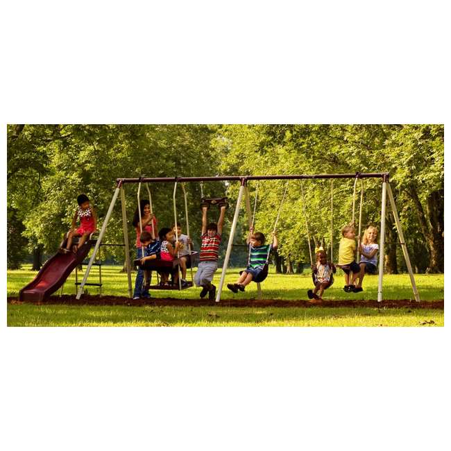 Flexible Flyer Play Park Swing Set with Slide, Swings, Trapeze, Air