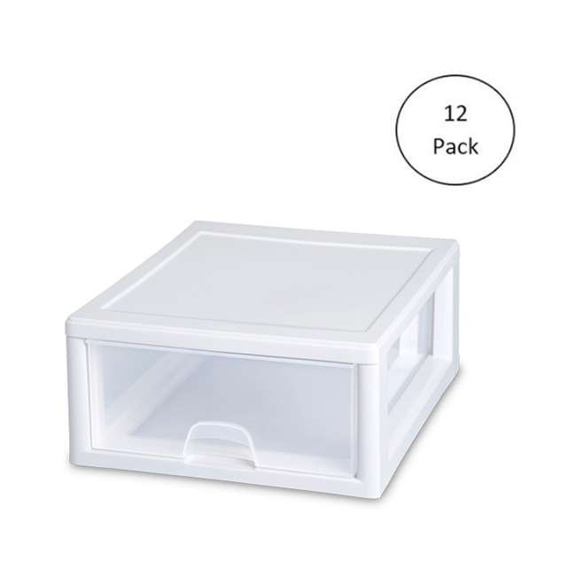 Sterilite 2301 16 Quart Stacking Storage Drawer 12 Pack 12 X