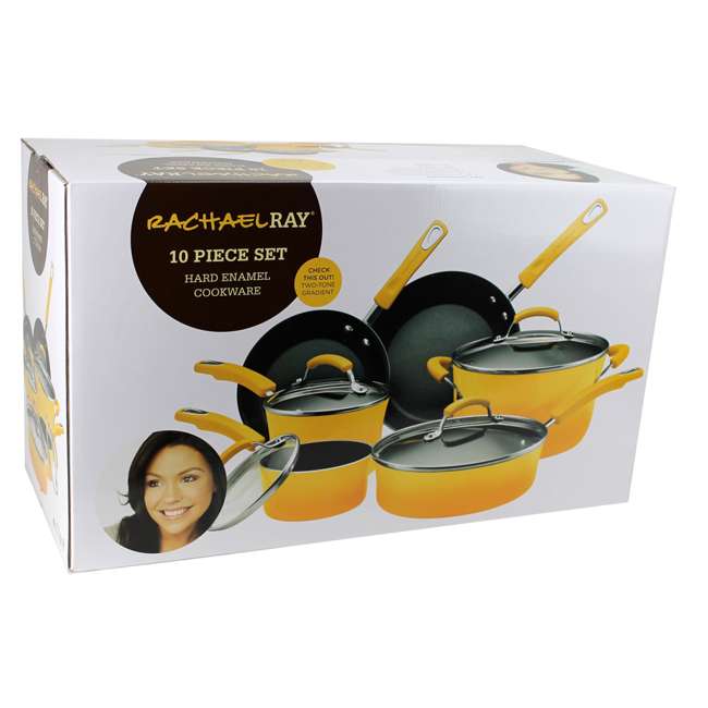 Rachael Ray 10Piece Kitchen NonStick Porcelain Enamel II Cookware Set