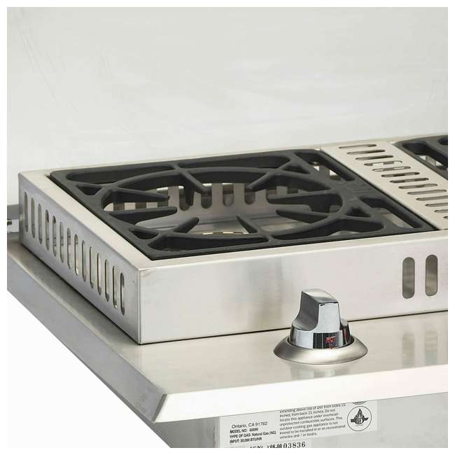 Bull Outdoor Products Stainless Steel Natural Gas Double Side Burner