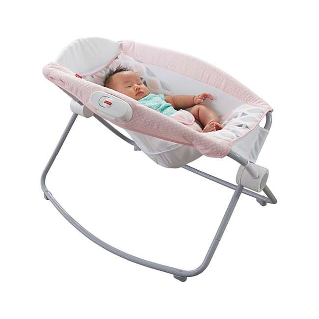 FisherPrice Rock 'n Play Vibrating Sleeper Chair, Pink DTG90