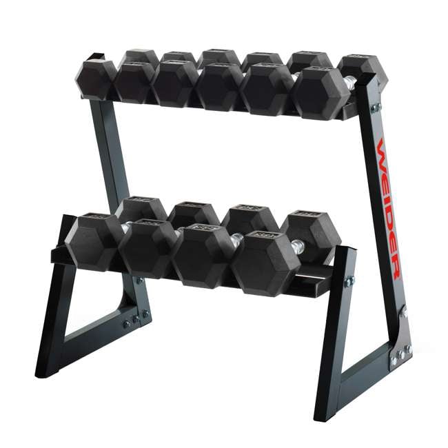 Weider Fitness 200 Pound Dumbbell Set With Rack Marcy Utility