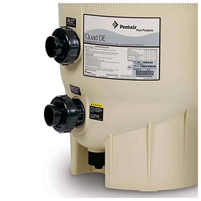 Pentair 188592 120 GPM 60 Square Foot Quad DE Cartridge Pool Filter