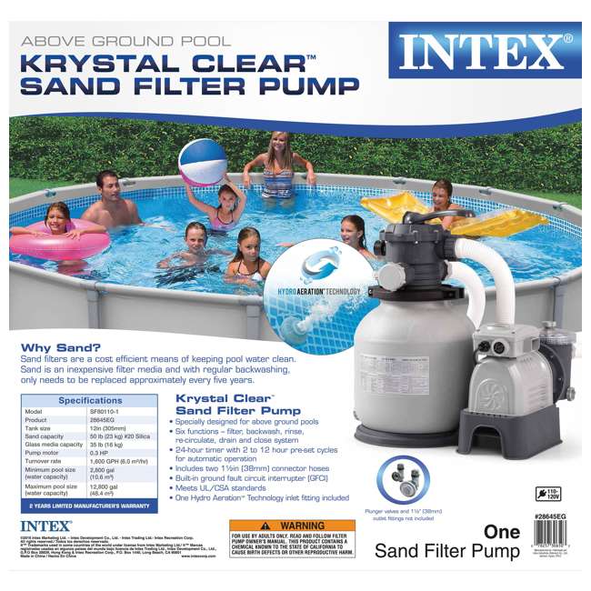 Intex 2100 GPH Sand Filter Pool Pump with GFCI 28645EG