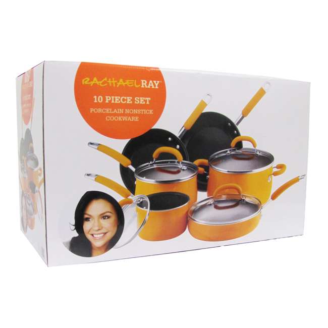 Rachael Ray 10Piece Cookware Set Yellow 19442YELLOW