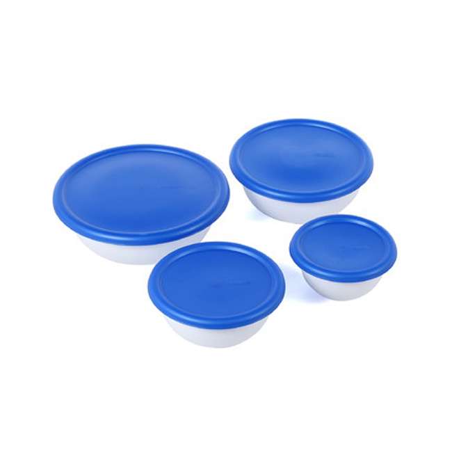 Sterilite 8Piece Plastic Kitchen Bowl Mixing Set with Lids 07479406