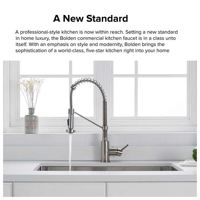 Kraus Bolden 18 Inch Commercial Single Handle Kitchen Faucet Kpf