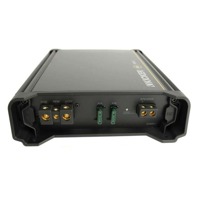 Kicker DX500.1 500W Mono D Power Amplifier + Remote + 4 Gauge Amp Kit