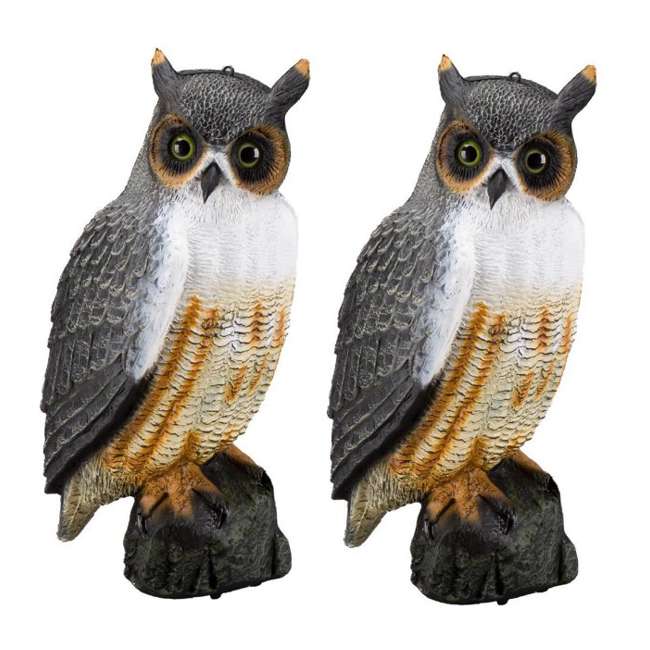 Great Horned Owl Decoy (2) CARRYLITE Q6052 20" Crow Hunting Decoys