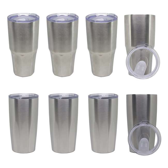 Insulated Stainless Steel 30Ounce Tumblers (4) + 20Ounce Tumblers (4
